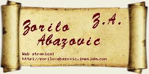 Zorilo Abazović vizit kartica